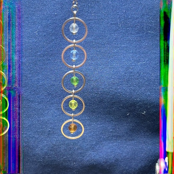 22127 multi-colored dangle earrings - Picture 2 of 4